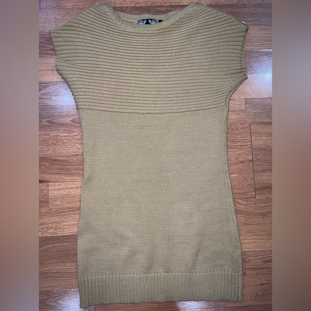 Yoki Tan Women's Cowl Neck Sweater